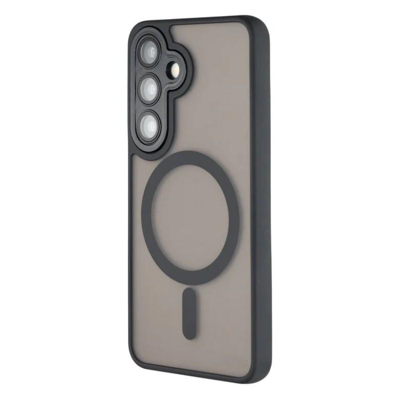 For Samsung Galaxy S25 Magnetic Case WANLONFENG QB Series PC TPU Phone Cover with Screen Film