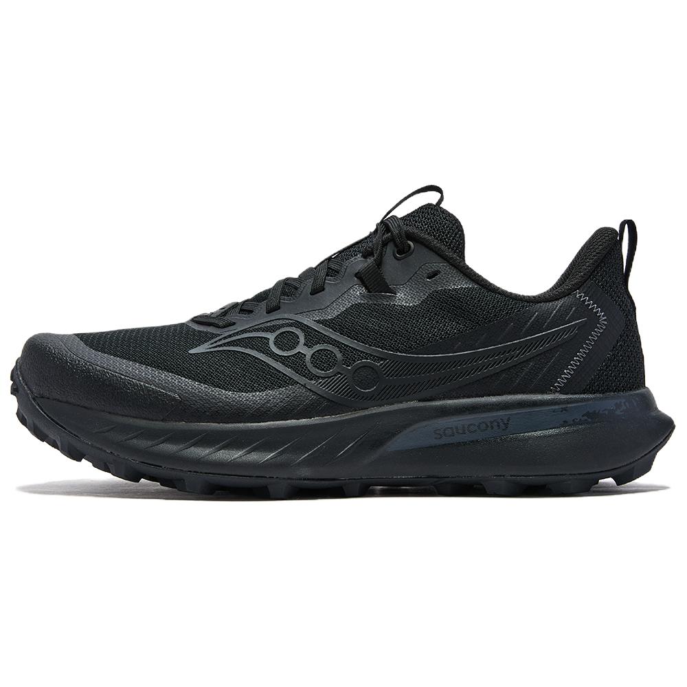 SAUCONY Peregrine 15 Fashion Comfortable Shock Absorption Non-Slip Low-Top Running Shoes Unisex Running Shoes Black S30990-552