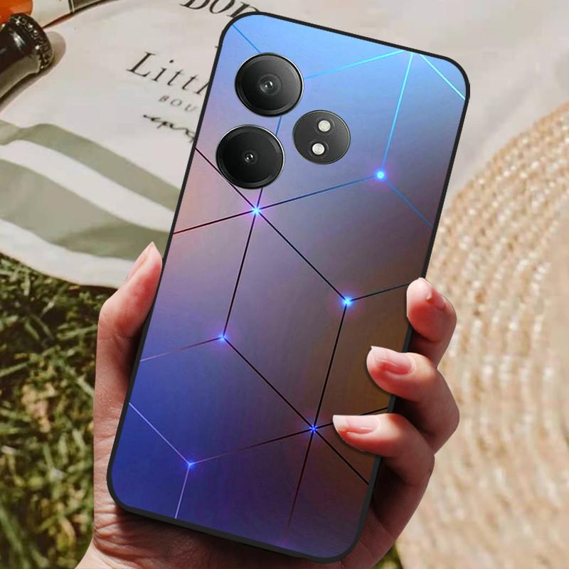 Phone Cover For Realme GT 6 Case Silicone Black Bumper Soft TPU Coque for Realme GT 6T Case Protector Funda Realme GT6 GT6T Bag