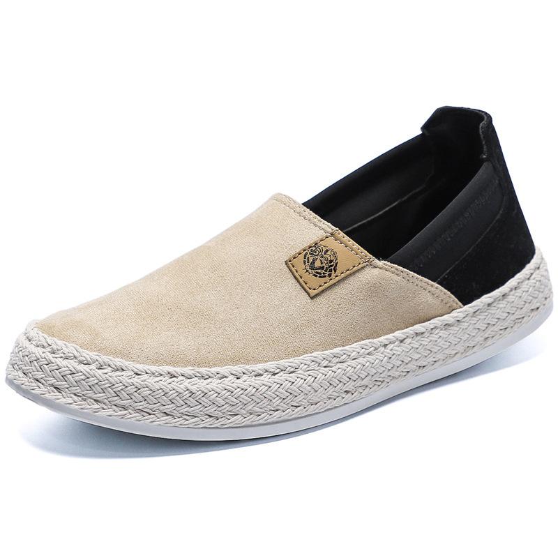 Men's shoes summer breathable casual shoes lazy one-pedal foot cover old Beijing cloth shoes linen soft-soled fisherman shoes