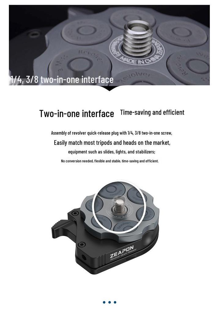 ZEAPON AI-H1 Universal Slider Tripod Monitor Camera Head