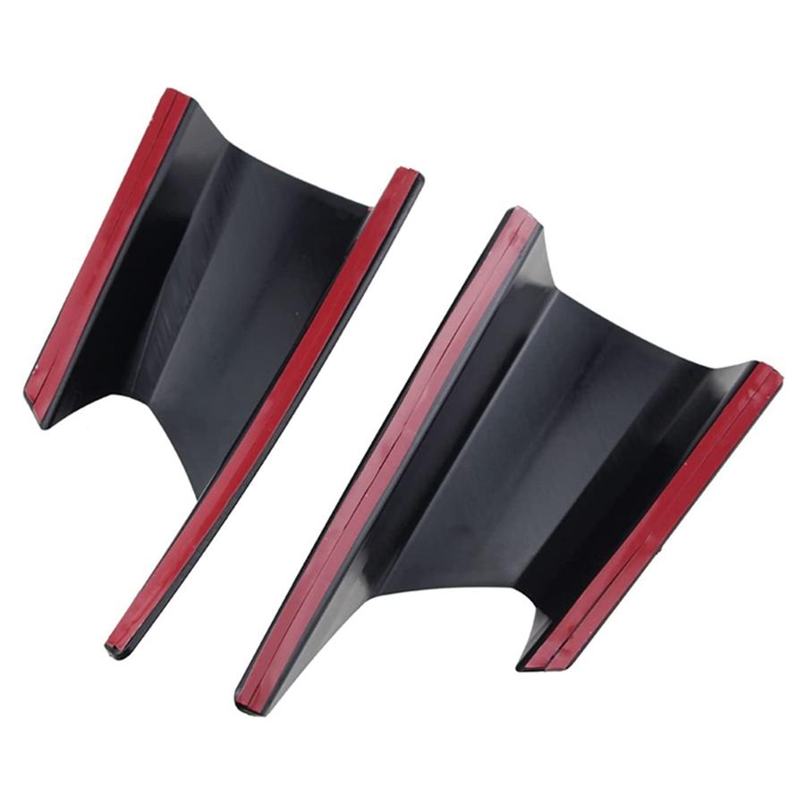 Pair Black Motorcycle Front Fairing Winglet Aerodynamic Wing Side Spoiler Cover