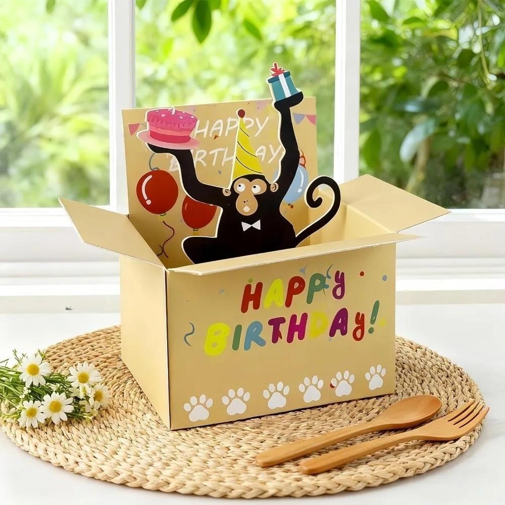 Humorous Character Hilarious Pop-Up Card Funny Invitation Card Whimsical Card Birthday Party