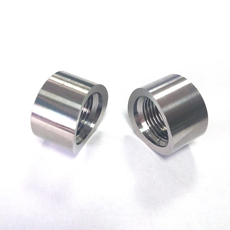 2pcs M18x1.5 02 Oxygen Sensor Base Gap Curve Notched Nut Weld Bung Bsae Round Nut