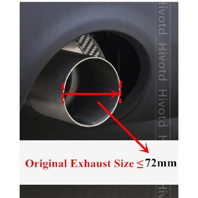 

1 Piece Universal Carbon Mini Cooper 85mm / 72mm Exhaust Tips For R55 R56 R57 R58 R59 R60 R61 F54 F56 F57 F60 JCW Muffler Pipes IN 72mm OUT 95mm