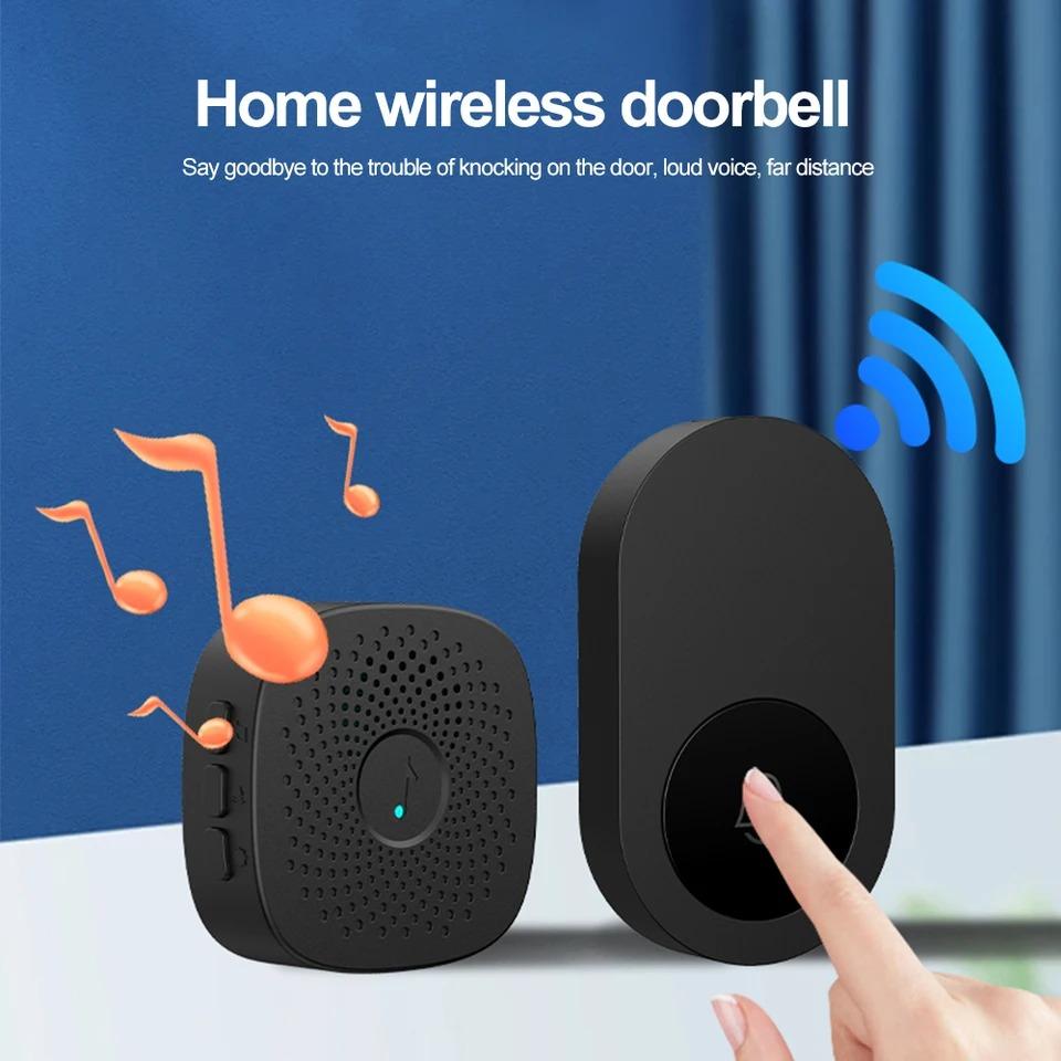 USB Wireless Doorbell Smart Welcome Door Bell Three-speed Volume 38 Songs Melodies Doorbell for Home Bed Call Emergent Call