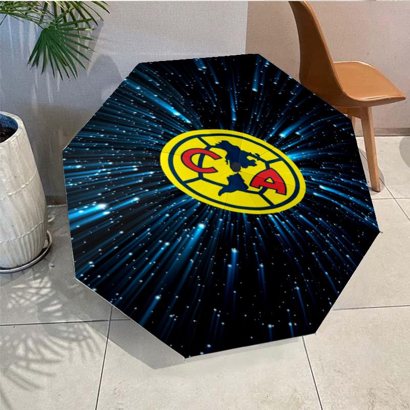 Club America Emblem Umbrella - Automatic Open/Close, Compact 8-Rib Lightweight Umbrella Essential for outdoorPicnic Accessory Fan Gifts