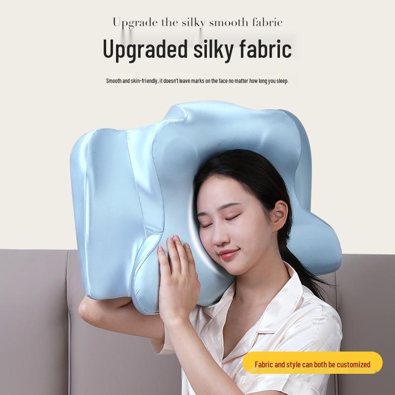 Polštář z paměťové pěny s motýlkovým tvarem: Podpora krční páteře a ochrana krku bez tlaku pro lepší spánek