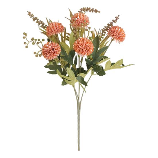 Artificial Flower Ball 5 Head Realistic UV Resistant Fake Chrysanthemums