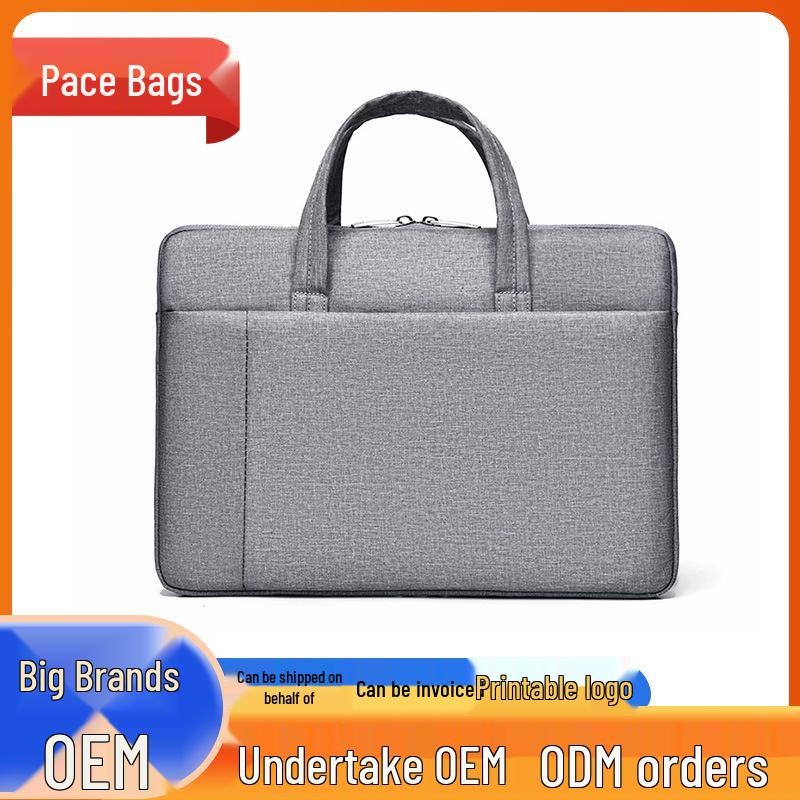 Minimalist Laptop Tote: Business Handbag & Briefcase with Custom Logo Option