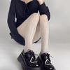 New Goth Lolita Cosplay JK Girls Tights Women Sexy Retro Gothic Kawaii Cross Print Club Stockings Nylon Socks Fishnet Pantyhose