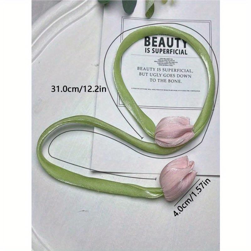 1pc Tulip Design Curtain Tie Backs, Living Room Window Curtain Cinch, Woven Curtain Tiebacks, Curtain Rod Easter Gifts Birthday Graduation