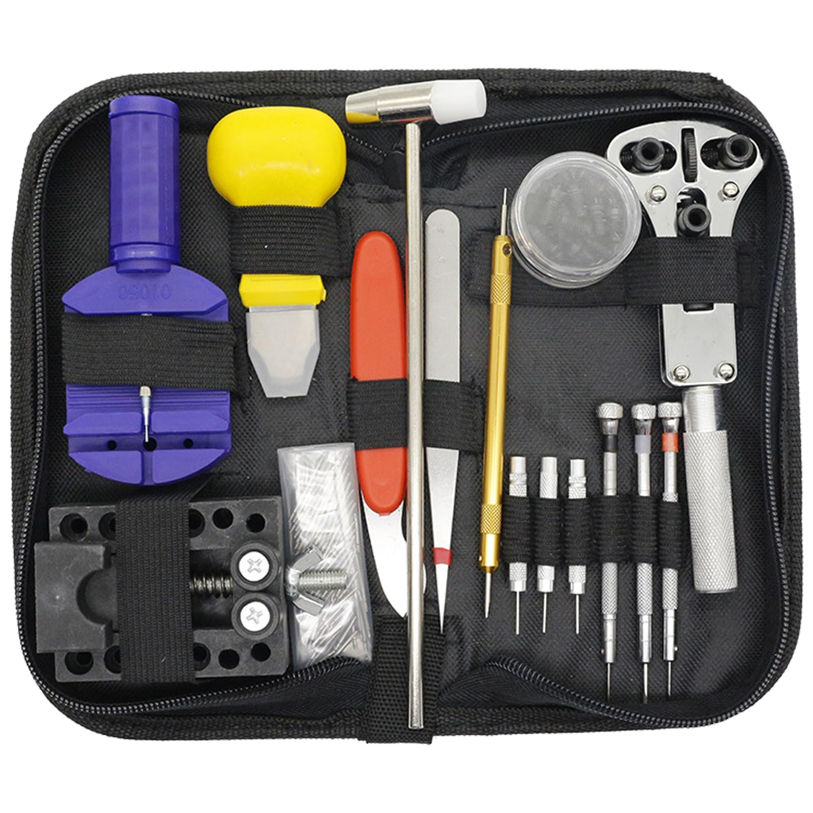HYCDYTS Watch Repair Tool Kit 147 Pieces: Replacement, Watch Strap Adjustment, Band Adjustment, Watch Repair Tool Kit, Convenient Storage, with