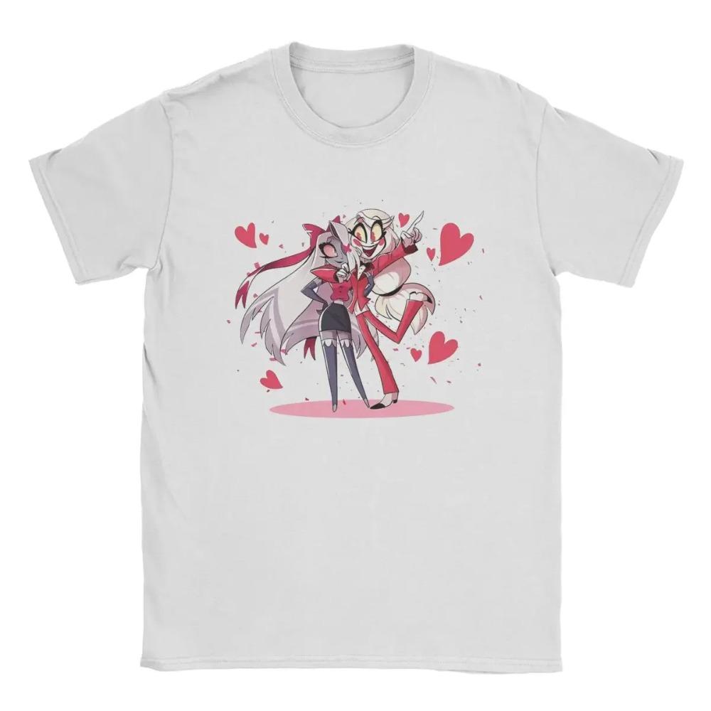 Fashion Hazbins Hotels T-Shirts Men Round Neck Cotton T Shirts Short Sleeve Tee Shirt Party Tops