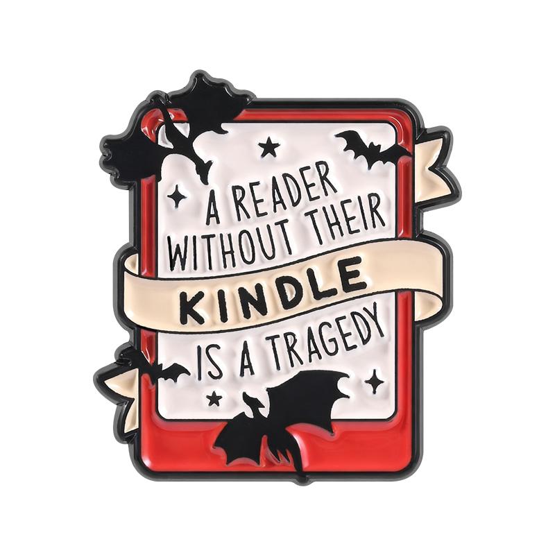 E-book Reader Enamel Pins Cartoon Fantasy Smut Book Reading Brooches Lapel Badge Bookworm Girlie Jewelry Gift for Friends