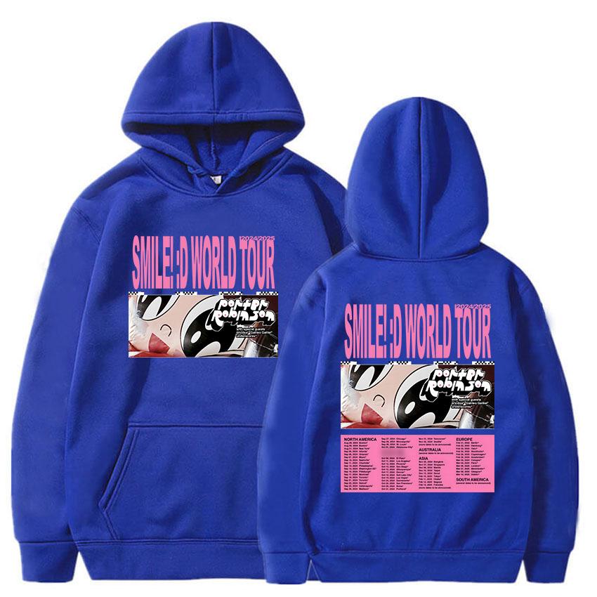 Double Side Printing Hoodies Porter Robinson Smile World Tour 2024/2025 Sweatshirts Streetwear Hooded Pullovers