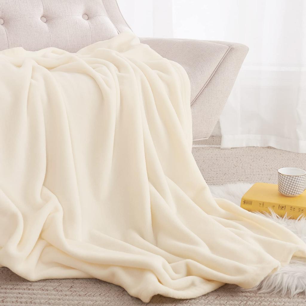 NICETOWN Flannel Winter Blanket, Single Size, Warm, Anti-Static, Washable, Microfiber, 140*200cm ...