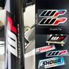 2 ks Motocyklové samolepky Motokros Přední vidlice Showa Wp pro tlumiče Cool logo Odpružení Odolné vinylové samolepky Dekorace