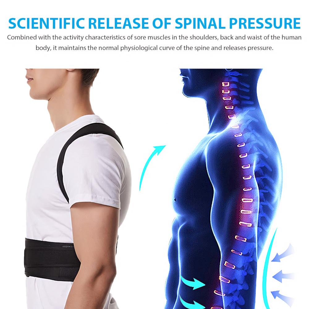 Posture Corrector for Women Men, Adjustable Back Brace Straightener, Relief for Neck/Shoulder, Scoliosis & Hunchback Correction
