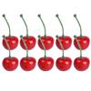 10/20 peças Simulação cereja modelo de fruta artificial cereja falsa decoração de festa de feriado artesanato adereços de fotografia de comida