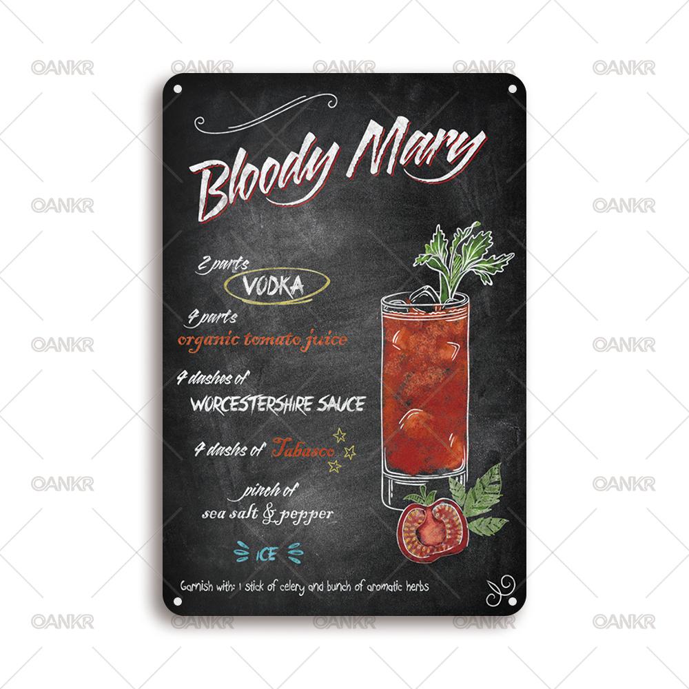 

Vintage Art Cocktail Poster Metal Tin Sign Ideal Gift x Inch Cocktail Recipe Metal Signs for Home Pub Bar Wall Decor Plaque 20x30cm（7.8x11.8inch）