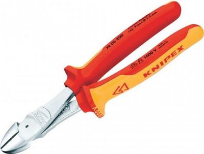 KNIPEX Insulated Diagonal 1000V 7406-180 Heavy-Duty Cutters, (SB)