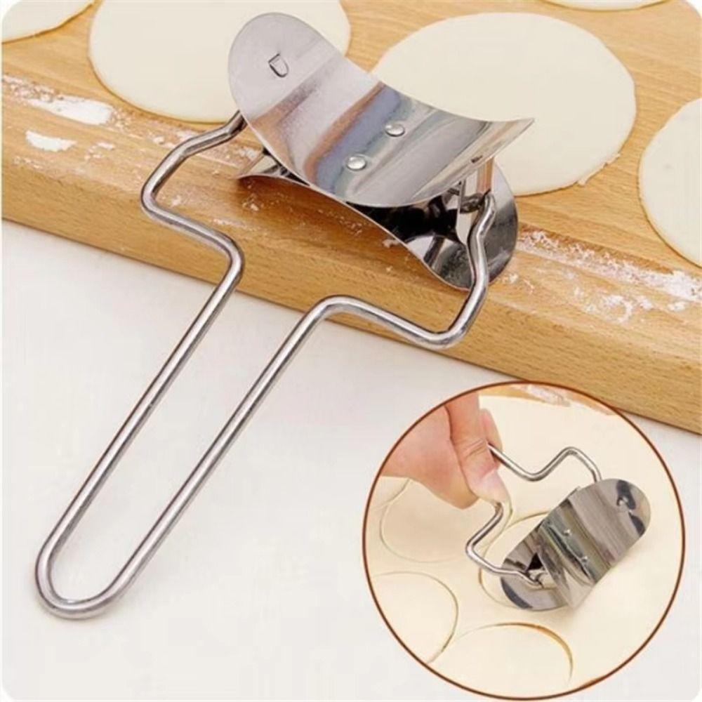 Stainless Steel Dumpling Maker Practical Dough Circle Roller Household Dough Cutter Home