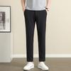 Spring and Summer Ice Silk Thin Straight Casual Pants Non-ironing and Anti-wrinkle Trousers Casual Small Pants Men's Slim Pants Men's Tide