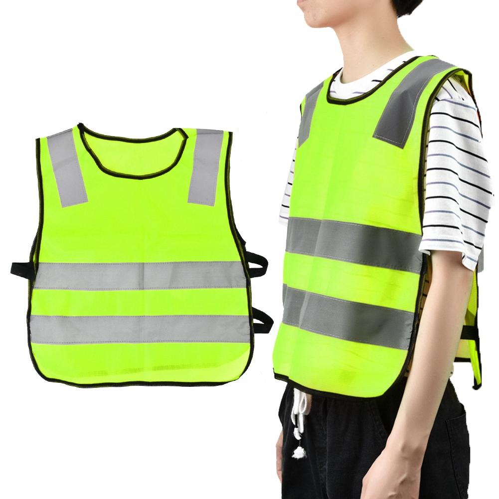 High Visibility Children Kid Reflective Traffic Safety Vest Night Walking(Fluorescent Green)