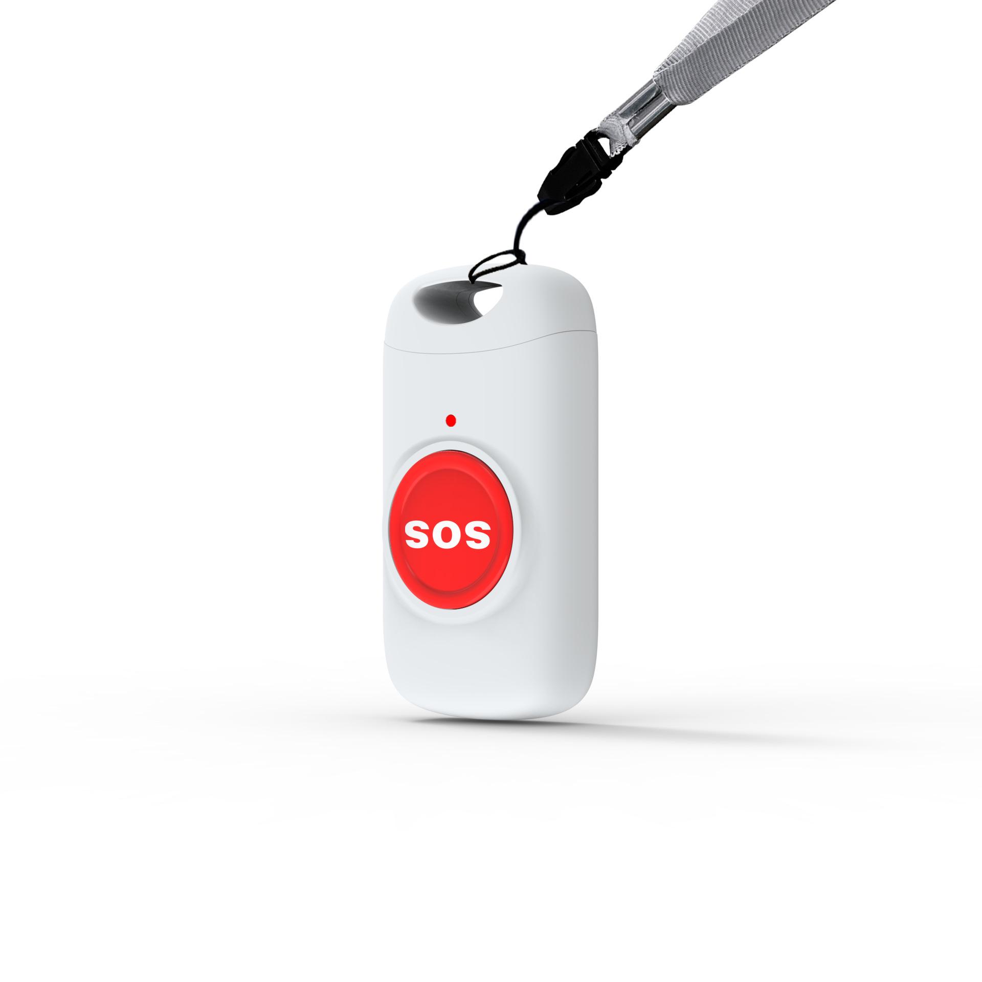 Waterproof Wireless Emergency Call Button for Elderly with Long-Range, Rechargeable, Flashing & Vibration Features