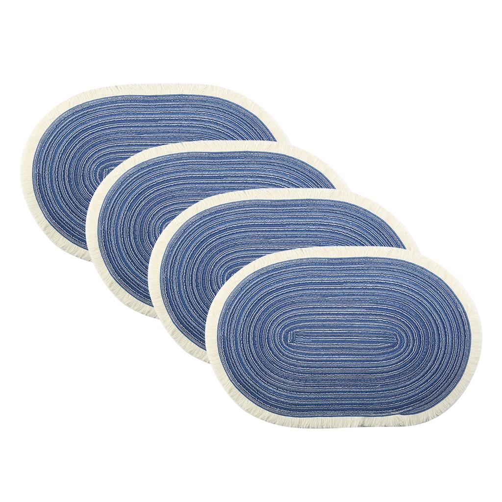 Set of 4 Oval Placemats Heat-resistant Table Mats Washable Non-slip Dining Table Mats Decoração Para Cozinha Utensílios Coasters