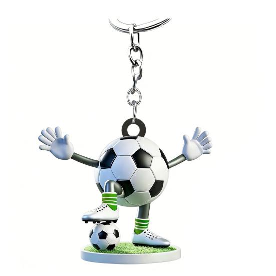Nyckelring 2D Akryl Fotbollsberlock Nyckelring Bilinteriör Fint Hantverk Nyckelring Ryggsäckar Handväskor Bilar Plånböcker Tillbehör