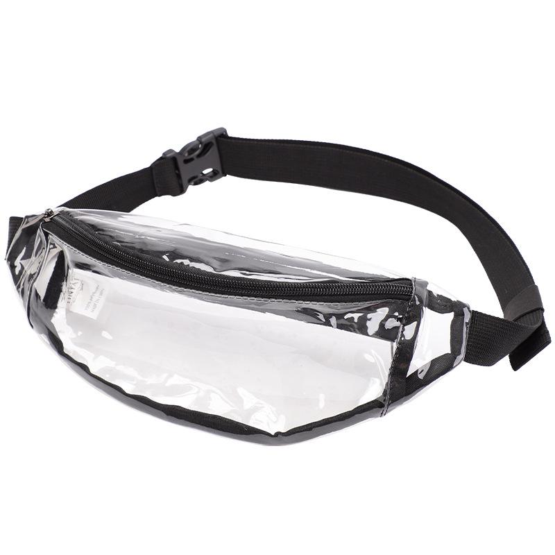 Women's Trendy Transparent PVC Fanny Pack - Waterproof Jelly Crossbody and Shoulder Beach Bag