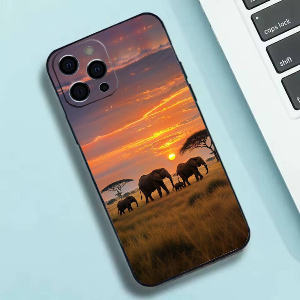 

Elephant Baby Nature Phone Case Silicone Soft For IPhone 17 16 15 14 13 12 11 X XR Plus Pro Max Plus iPhone12