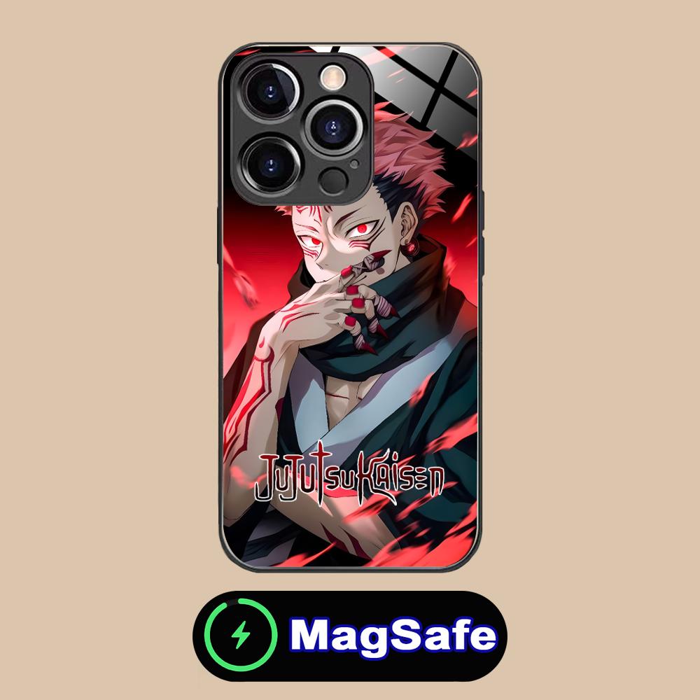 

Jujutsu Kaisen Sukuna Mobile Phone Case for iPhone 17 16 15 14 13 12 11 Pro Max Plus Mini MagSafe Glass Colour Cover Cover iPhone 11 Pro Max