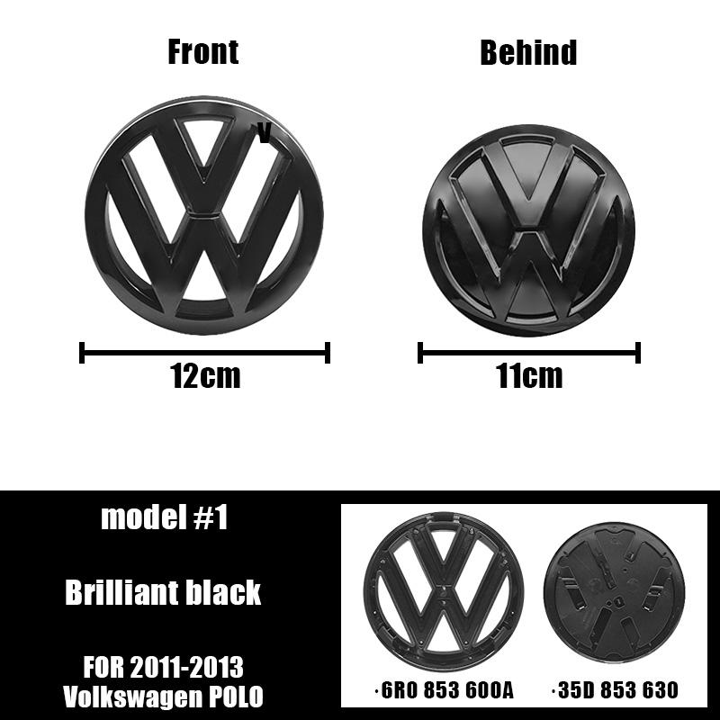 

For VOLKSWAGEN 2PC Front Grill Badge + Rear Trunk Lid Emblem Logo Accessories For VW Volkswagen POLO 2011-2013