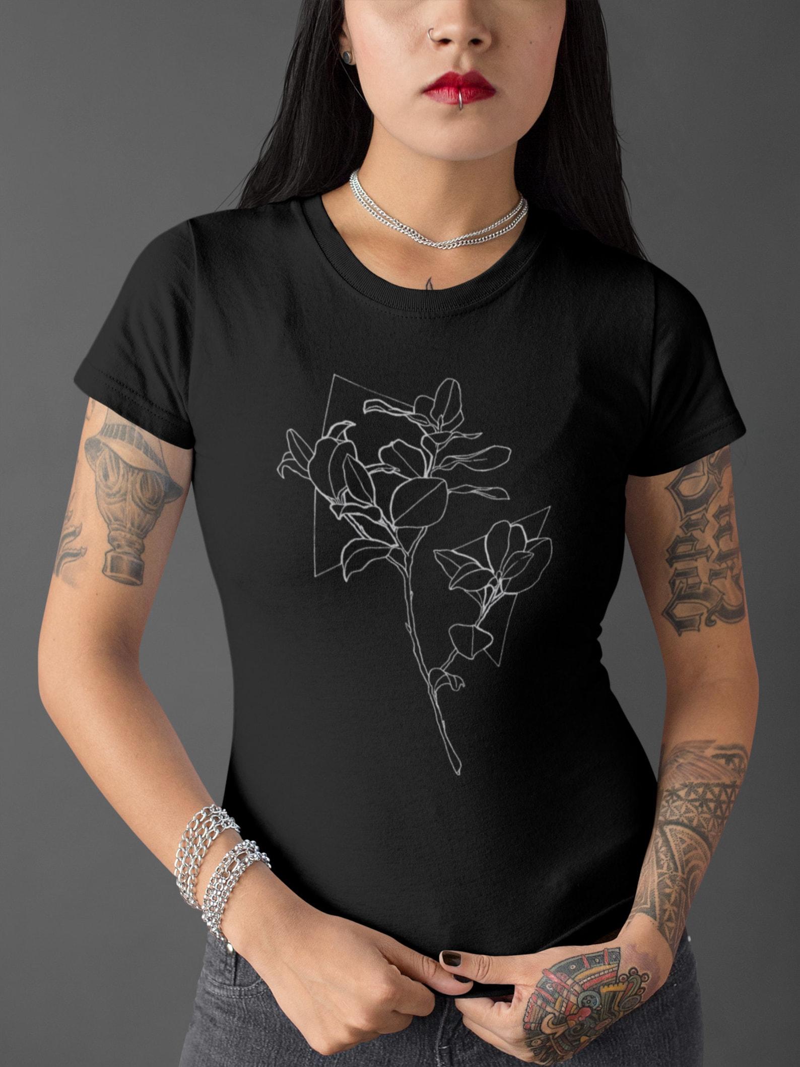 Tree T-Shirt/Nature T-Shirt/Botanical T-Shirt/I Love Nature/Magnolia Branch T-Shirt/Leaf T-Shirt/ 4XL