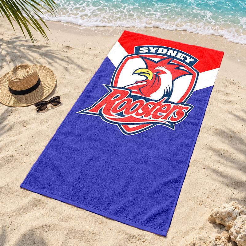Sydney Roosters Beach Towel Quick Dry Sand Free Lightweight Beach Towels for Travel Swimming Camping