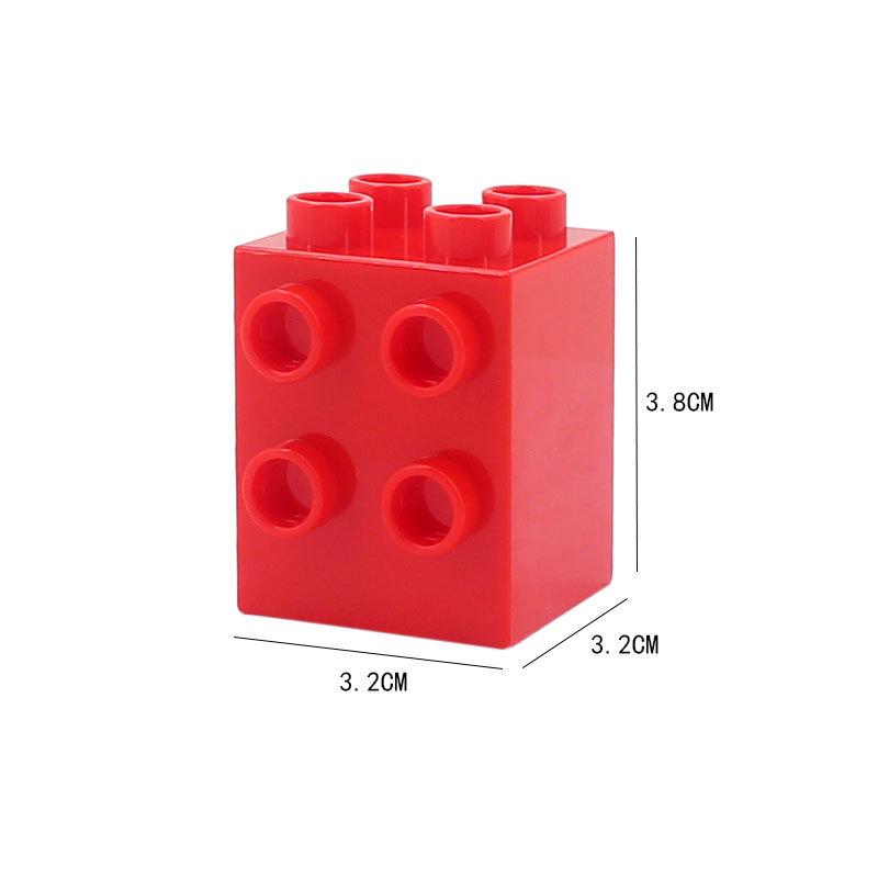 

12PCS Large Size Building Block High Corner Brick 2×2 Transparent Fruit Series DIY Assembled Creative Toy For Children