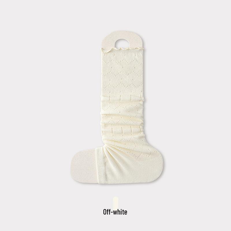 MIU Women's Ballet Ruffle Mesh Japanese-Style Cotton Slouch Leg Warmers - Summer Thin Sweet Girl Design