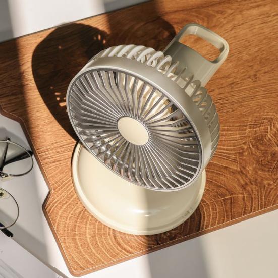 Mini Ventilador Portátil com Cabeça Inclinável de 90 Graus Ventilador de Mesa Recarregável para Casa Escritório Viagem 3 Velocidades Ajustáveis Baixo Ruído Tampa Removível