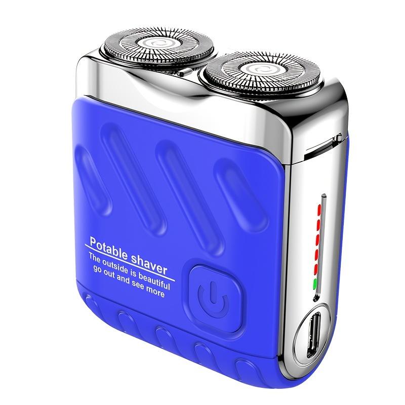 Bărbați Mini aparat de ras electric cu cap dublu impermeabil reîncărcabil aparat de ras de călătorie rotativ aparat de ras portabil păr barbă trimmer instrument