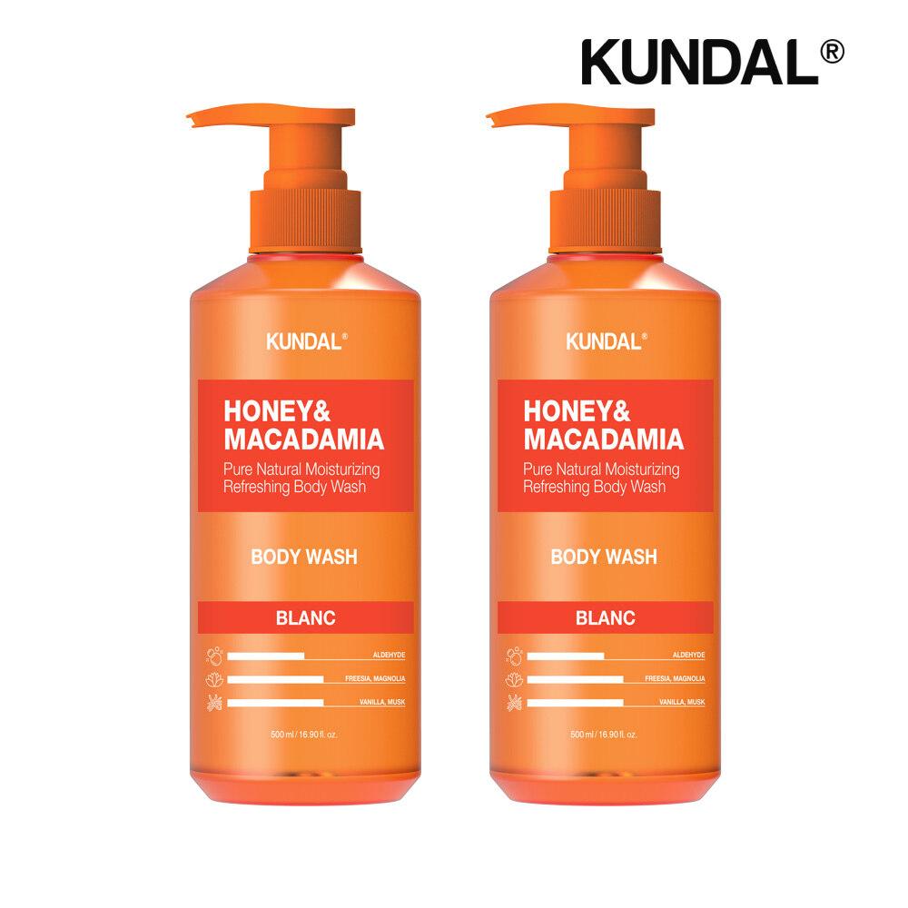 KUNDAL Honey & Macadamia Pure Body Wash Blanc 500ml x2