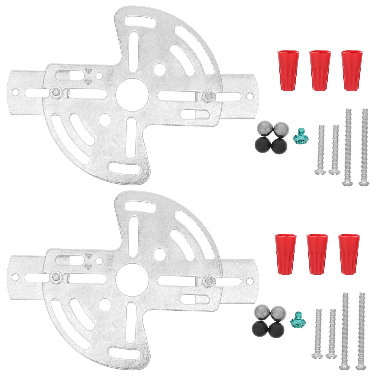2Sets Heavy Duty Iron Ceiling Light Mounting Plate Bracket Kit for Chandelier Pendant Lamp Fixture Outdoor Indoor Drywall 8 inch