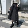 Baumwolle Gepolsterte plus größe Hohe taille vintage Frühling herbst Winter beiläufige lose lange für frau röcke frauen rock