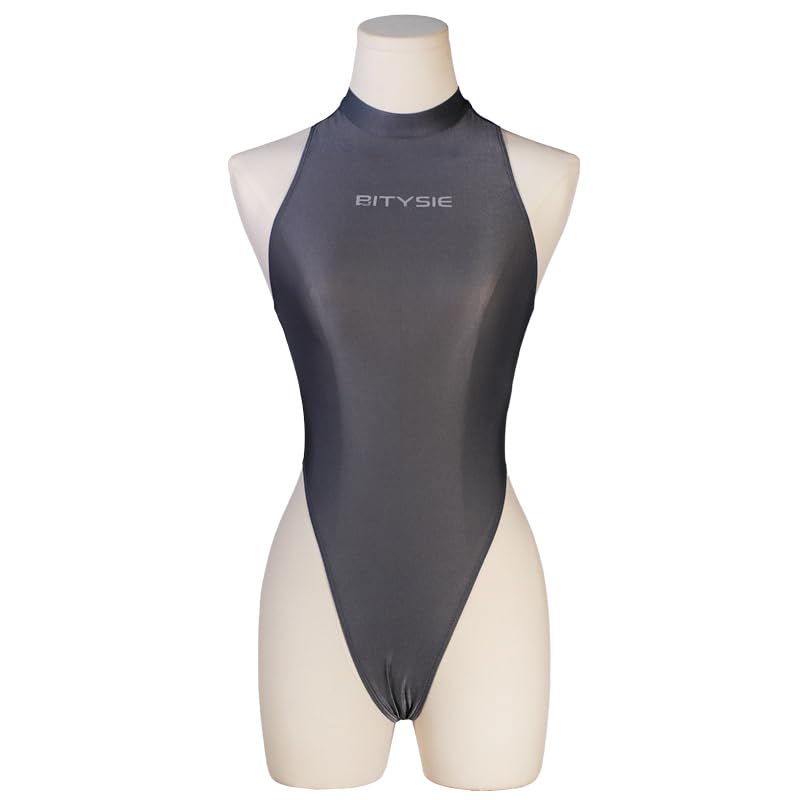 Super Swimsuit for Competitive Swimsuit with Back High Swimsuit 2110T [BITYSIE] See-through High-leg Women, Zipper, Swimwear, Leotard, High-leg,