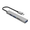 Hub USB Orico AH-A12F-GY-BP 3*USB-A, czytnik microSD 5 Gbps
