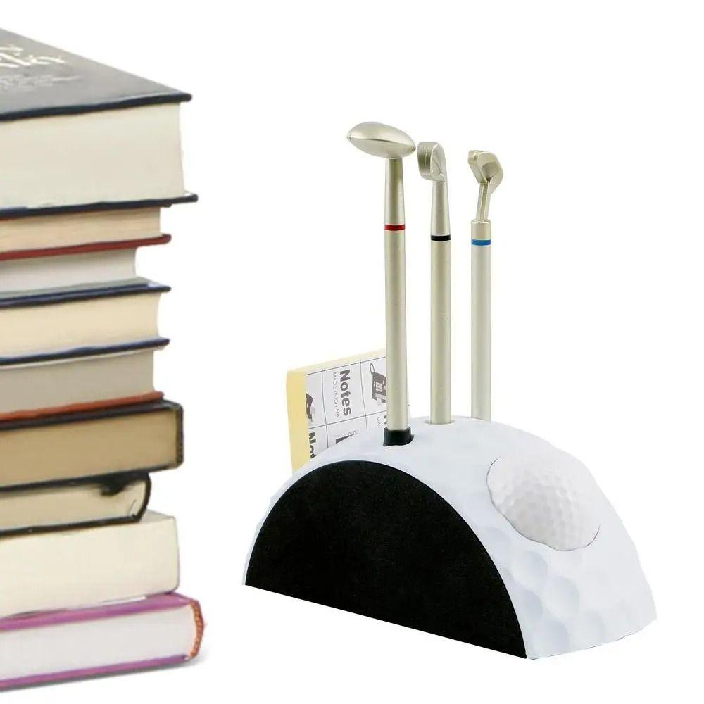 1 Set Golfer Pens Golf Ball Pencil Holder Decoration Golf Pen Set  Golf Clubs