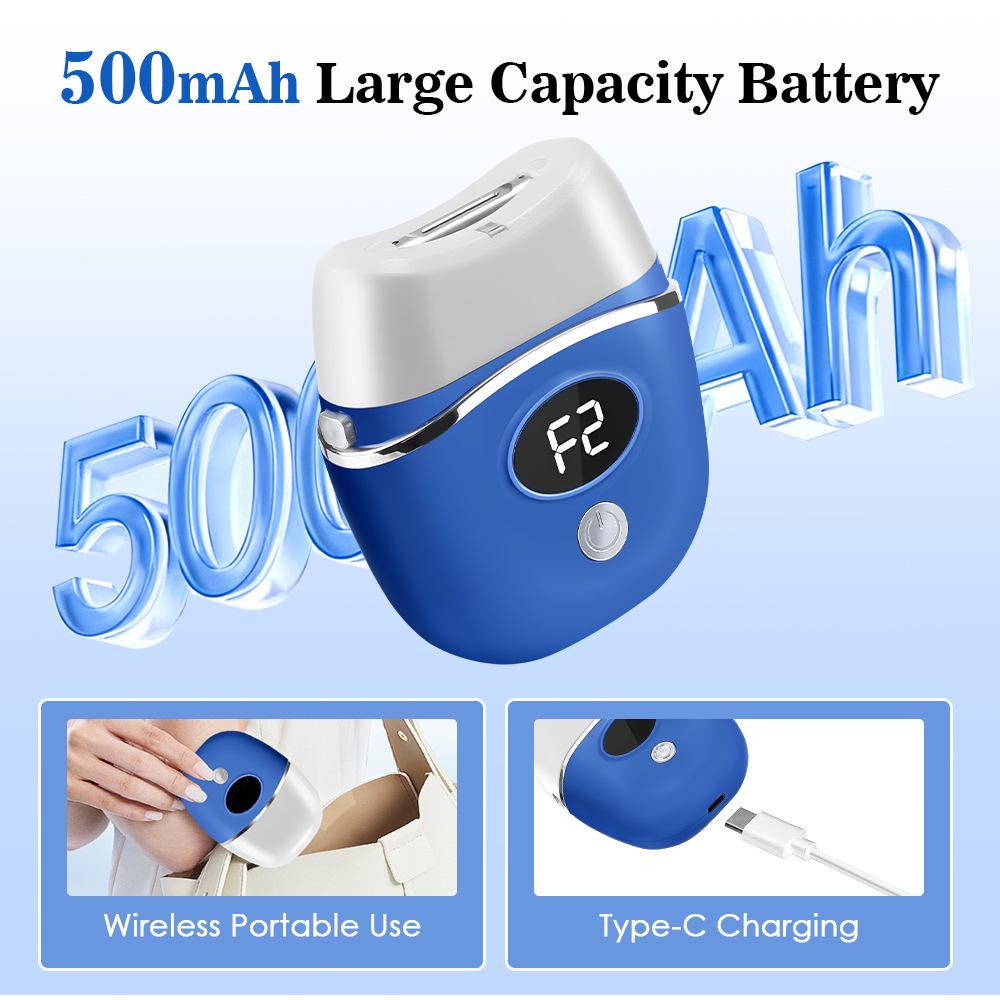 Rechargeable 2-Speed Electric Foot File with 2 Replacement Heads for Removing Dead Skin & Calluses