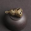 Retro Brass Hollow Gourd Diy Key Chain Lucky Pendant Brass Gluttonous Bell Car Small Pendant